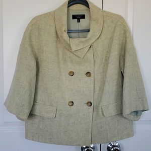 Talbots Wool Yellow Green Heathered Blazer